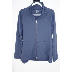 Peter Millar Jacket Navy Blue Full Zip Vintage Club Indian‎ Wells Women's Large